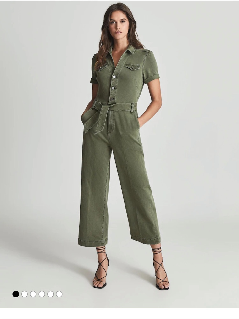 Anthropologie Paige Anessa army Jumpsuit